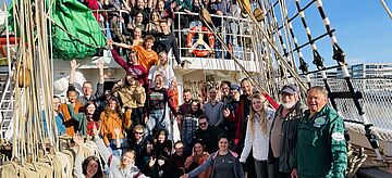 19 Workcamps führte die Deutsche KlimaStiftung im Klimahaus Bremerhaven sowie an Bord verschiedener Segelschulschiffe durch