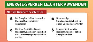 Energiesperren leichter abwenden . Weitere Informationen siehe Bildunterschrift