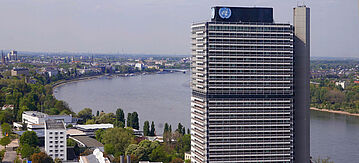 Der UN-Campus-Tower der Stadt Bonn.