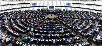 Plenarsaal des EU-Parlaments in Straßburg