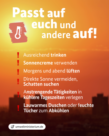 Tipps zum Umgang mit Hitze