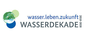 Logo: Wasserdekade 2018-2028: wasser-leben-zukunft