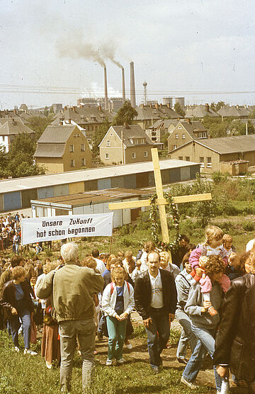 Wallfahrt anlässlich des Umweltgottesdienstes in Deutzen 1988