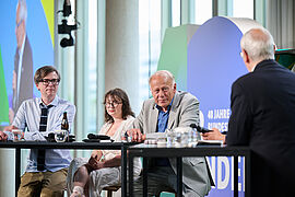 Panel mit Milena Glimbovski (Original Unverpackt), Jürgen Trittin, Svenja Schulze, Michael Vassiliadis (IGBCE)