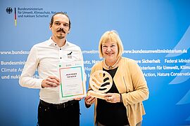 Bettina Hagedorn, Parlamentarische Staatssekretärin beim Bundesumweltminister - Auszeichnung der Gewinnerprojekte des UN-Dekade Projektwettbewerbs 2025 Stadtnatur im BMUKN in Berlin.