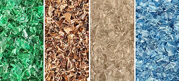 Gehackter Kunststoff