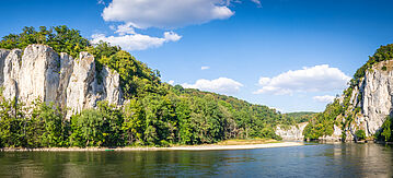 Donaudurchbruch bei Weltenburg im Sommer