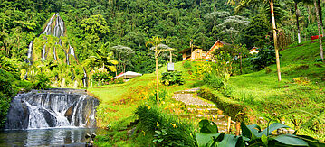 Blick auf die heißenQuellen von Santa Rosa de Cabal in der Nähe von Manizales, Kolumbien