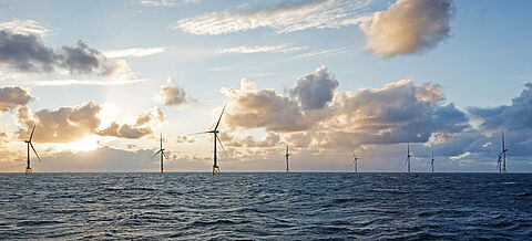 Windräder in der Nordsee