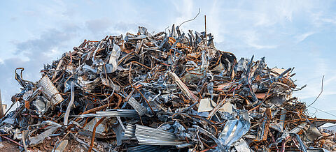 Altmetall, das zum Recycling gesammelt wird
