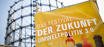 Plakat zum Festival der Zukunft: Umweltpolitik 3.0