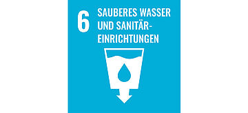 Icon für Ziel 6: Sauberes Wasser und Sanitäreinrichtungen