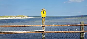Naturschutz Schild Boddenlandschaft