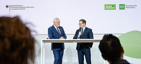 Bundesumweltminister Carsten Schneider und Bundeslandwirtschaftsminister Alois Rainer 