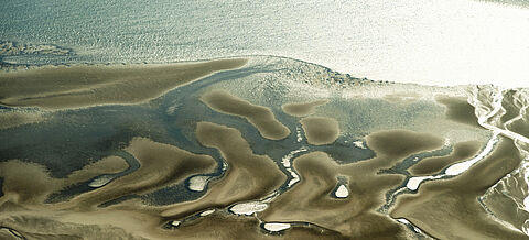 Luftaufnahme Nationalpark Schleswig-Holsteinisches Wattenmeer