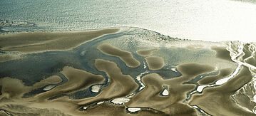 Luftaufnahme Nationalpark Schleswig-Holsteinisches Wattenmeer