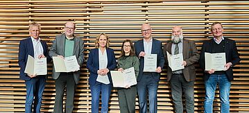 Steffi Lemke beim "Spitzengespräch Meeresschutz und ANK Förderbescheide" in der Landesvertretung Schleswig-Holstein.