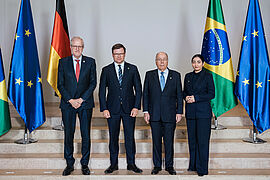 Umweltminister Capobianco, Carsten Schneider, Mauro Vieria und Reem Alabali-Radovan 