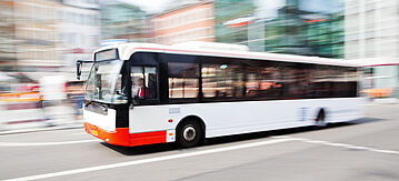 Bus im Zeitraffer.