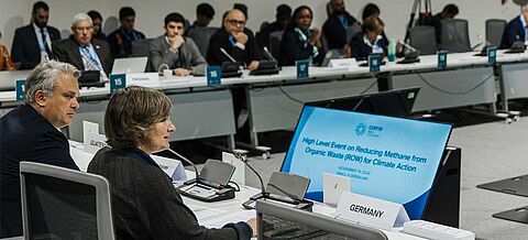 Gesprächsrunde auf der COP29 zu Methan mit Vertretern der Länder
