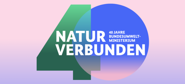 Die Zahl 40 mit Text: natur:verbunden 