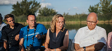 Bundesumweltministerin Steffi Lemke bescuht die Untere Havelniederung in der Gemeinde Havelaue