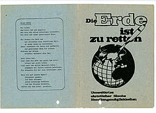 Screenshot des Titelblatts von Die Erde ist zu retten