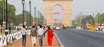 Das Wahrzeichen von Neu Dehli, das Indische Tor