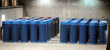 80 Castorbehälter im Zwischenlager in Gorleben