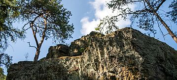 Felsformation in den Thüringer Schiefergebirgen