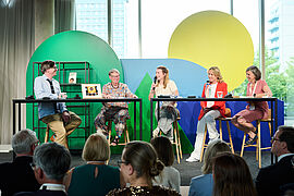 Panel mit Dr. Barbara Hendricks, Luisa Neubauer (Fridays for Future), Steffi Lemke, Dr. Franziska Tanneberger (Greifswald Moor Centrum)