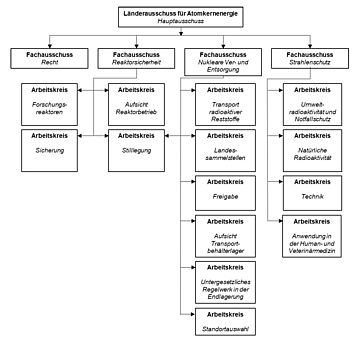 Struktur Länderausschuss für Atomkernenergie: Flussdiagramm