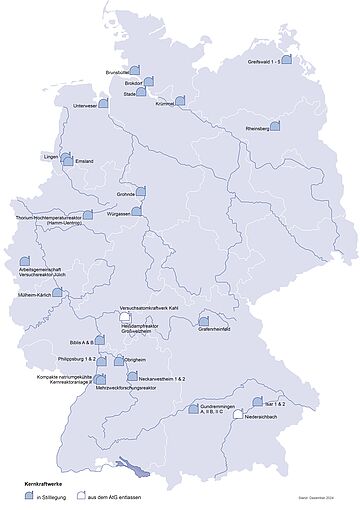 Atomkraftwerke in Deutschland: Leistungs- und Prototypreaktoren
