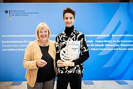 Bettina Hagedorn, Parlamentarische Staatssekretärin beim Bundesumweltminister - Auszeichnung der Gewinnerprojekte des UN-Dekade Projektwettbewerbs 2025 Stadtnatur im BMUKN in Berlin.