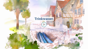 Illustartion: Straße in einer Stadt mit Wasserohren