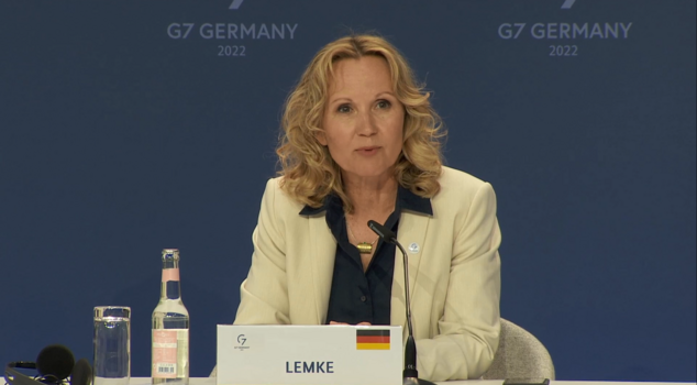 Bundesministerin Steffi Lemke bei der G7-Konferenz Bundesministerin Steffi Lemke bei der G7-Konferenz