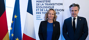 Steffi Lemke und Christophe Béchu