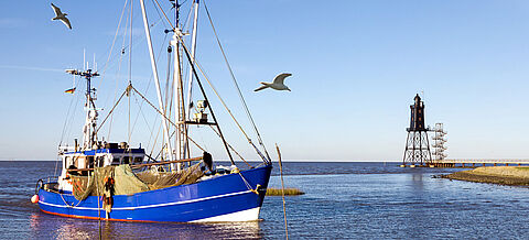Krabbenkutter in der Nordsee