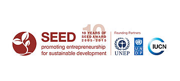 Logo: 10 Years of Seed Award 2005-2015 promoting entrepreneurship for sustainable development
