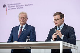 Bundesumweltminister Carsten Schneider und Bundeslandwirtschaftsminister Alois Rainer