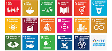 Alle Icons zu den 17 Nachhaltigkeitszielen