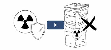 Zeichnung vom Atom-Symbol und Erdkrustenschichten