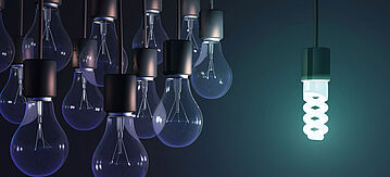 Glühbirnen vs. Energiesparlampe