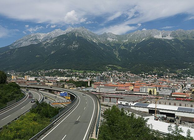 Blick auf die Stadt Innsbruck
