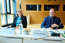 Carsten Schneider und Christiane Benner