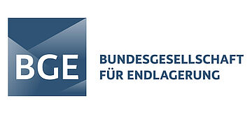 Blaues Logo: Bundesgesellschaft für Endlagerung