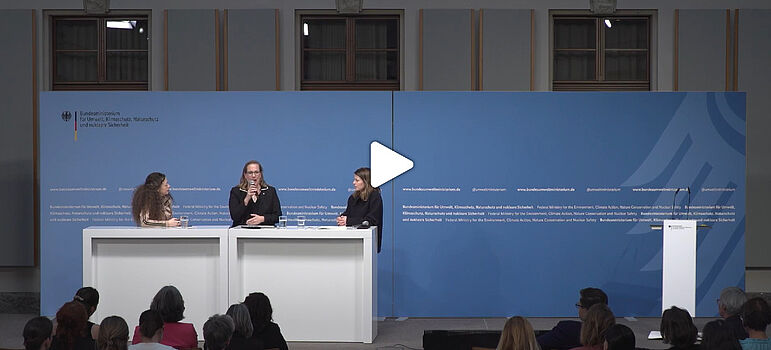 Paneldiskussion bei der Veranstaltung "Klima. Umwelt. Gerechtigkeit. Frauen gestalten die Zukunft" 