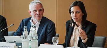 Flasbarth und Poisson bei der Klimaschutz-Arbeitsgruppe