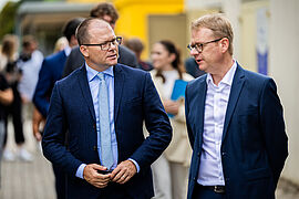 Carsten Schneider (l) und Thomas Gebhart 