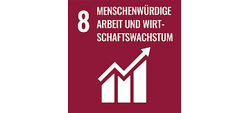 Icon für Ziel 8: Menschenwürdige Arbeit und Wirtschaftswachstum